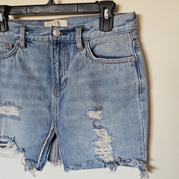 We The Free Relaxed & Destroyed Denim Mini Skirt - Picture 5 of 13